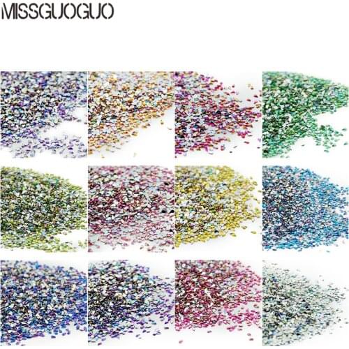 1.5*3mm Water droplets design Nail Art Tips Glitter Rhinestone 3D Nail Art Decoration 12 Color Acrylic Diamond Drill