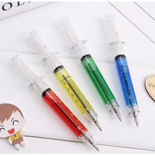 1Pcs New Doctor Nurse Gift Liquid Syringe Injection Ballpoint Pen Ballpen Stationery office school supplies children gift