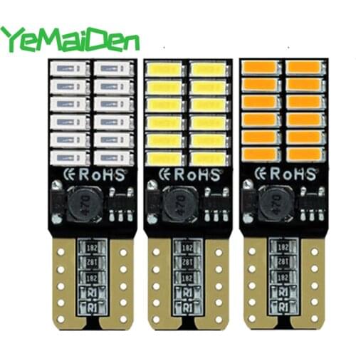 1x T10 LED Bulb Canbus No error 5W5 W5W LED Light 12V 6000K Super Bright White 24SMD Auto Wedge side Lamps Interior dome Reading
