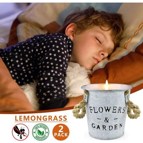 2PCs Fragrance Candle Creative Retro Iron Bucket Candles Scented Weeding Party Desktop Decoration Valentines Day Ornaments Deco