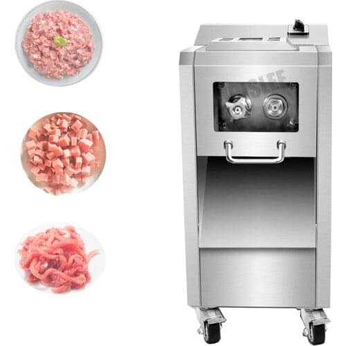 2020Electric Commercial Meat Slicer Stainless Steel Meat Slicer Shredder Fully Automatic Meat Grinder Meat Slicing Machine