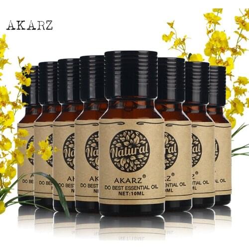 AKARZ Value Meals Neroli Vetiver Bergamot Fennel Gardenia Myrrh Cherry Blossom Clove Skin Care Essential Oil 10ml*8