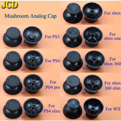 JCD 2pcs Analog Joystick Stick grip Cap for Sony PlayStation 3 / 4 PS3 PS4 PR0 Xbox 360 / One WII Controller