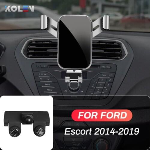 Car Mobile Phone Holder For Ford Escort 2014 2015-2019 GPS Gravity Stand Air Vent Outlet Mounts Navigation Bracket Accessories