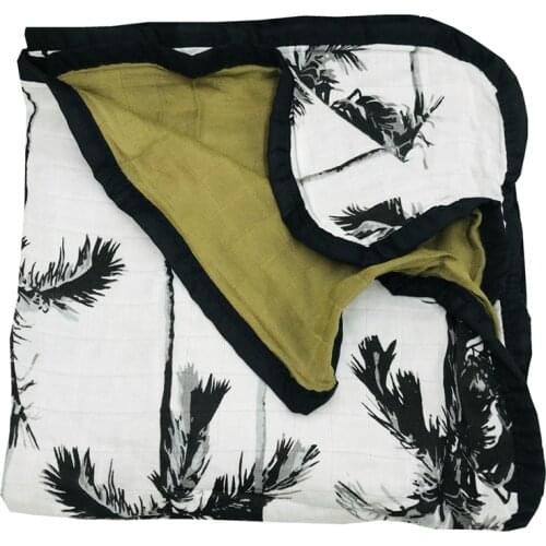 Lion Four Layer 100% Bamboo FIber Muslin Blanket For Newborn Baby Swaddling Super Comfy Bedding Blankets Swaddle Wrap Babies