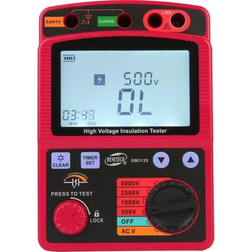 BENETECH GM3125 Digital Insulation Resistance Meter Insulation Tester