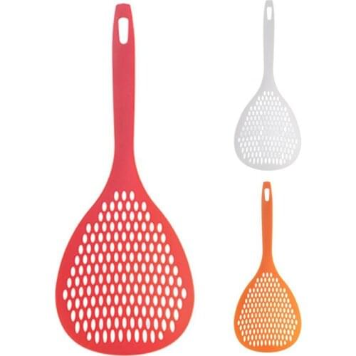 Drain Scoop Hanging Design Dense Holes Nylon Quick Drainage Drain Spoon for Kitchen Cooking Supplies