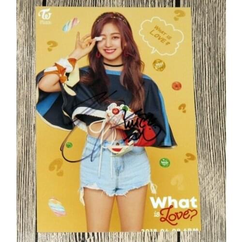Hand signed TWICE Park Ji Hyo autographed photo what is love 6 inches freeshipping 032018A