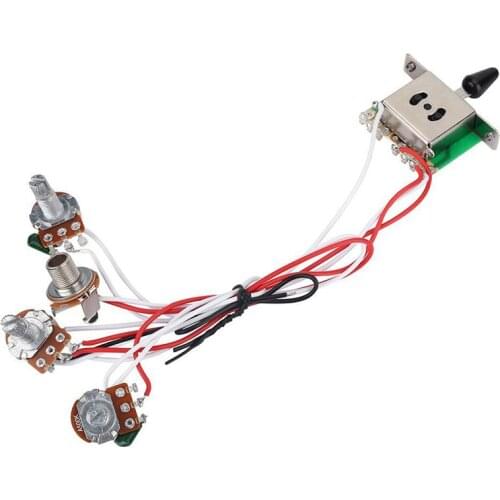 ELOS-Pots For Strat Guitar PreWired 1 Volume 2 Tone Control 5 Way Switch 3-500K Pot