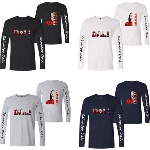 Money Heist The House of Paper Salvador Dali T-shirts Men Women T Shirts Homme Tee Shirt Long Sleeve T-shirt Sweatshirts Top 4XL