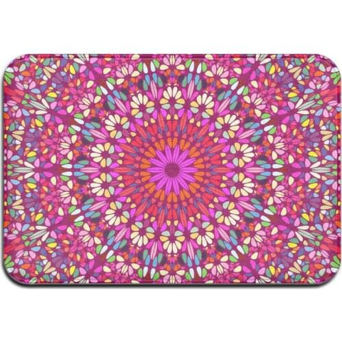 Entrance Door Floor Mat Indian Mandala Door Mat Rectangle Non-Slip Foot Pad Home Welcome Carpet For Hallway Bath Kitchen Doormat