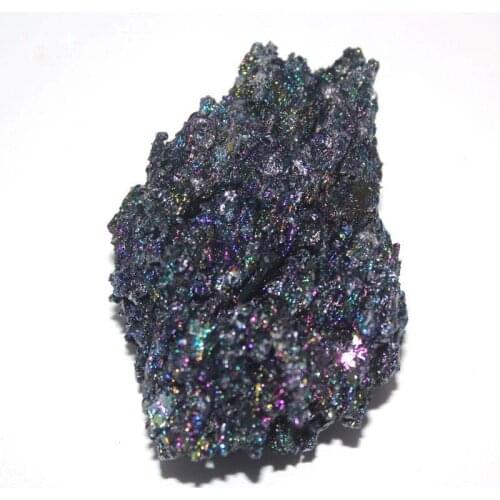 Colorful Ore Small Pieces of Silicon Carbide Mineral Crystal Stone Ornaments Teaching Specimen Fish Tank Home Decoration Gift