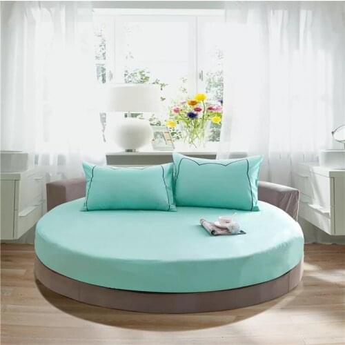 Lovers Hotel Round Bed Sheets With Elastic Cord Romantic Theme Supplies Mattress Cover Diameter 200cm-220cm
