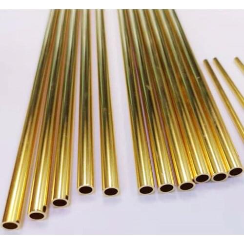 2pieces 2-10mm Hand-done brass tube brass pipe 100mm stick for knife handle part diy Hand tool accessories