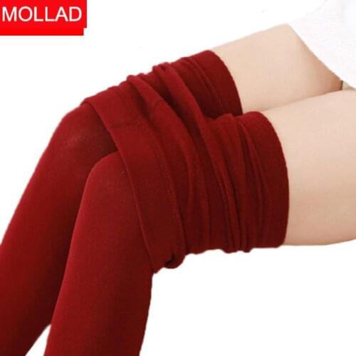 Mollad 2017 NEW Brushed Warm Pants Women Wearing Leggings Female high elastic Extra large trousers in autumn/winter 8 color