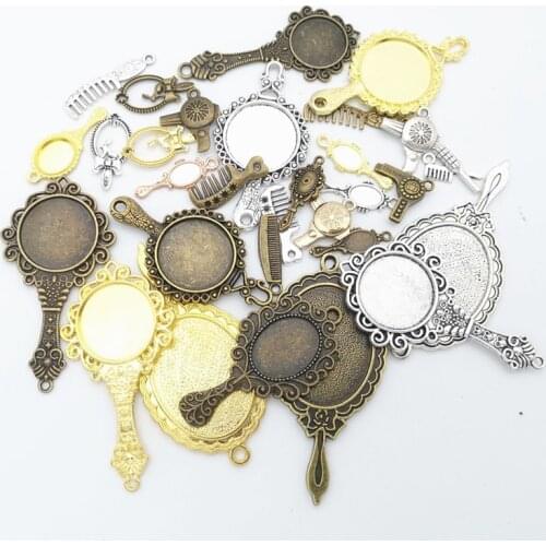 Hot sale Photo frame mixed pendant bracelet necklace pendant handmade jewelry wholesale making DIY jewelry accessories