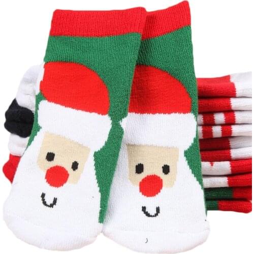 Terry Cartoon Baby Socks Winter Thick Cotton Socks for Girls Fashion Children Girl Christmas Socks Baby Boy 1 2 3 4 5 Years