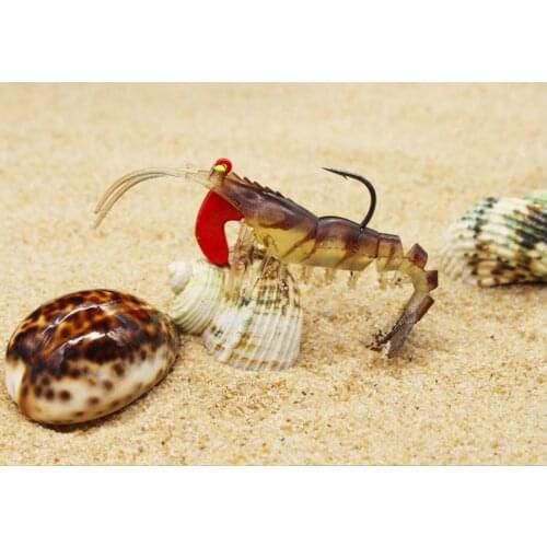 Shrimp Soft Lure Fishing Artificial Bait Soft Fishing Lure Hook Para Pesca Sabiki