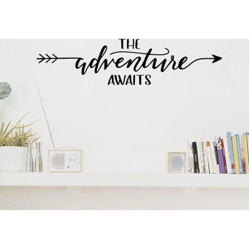 The Adventure Awaits Wall Sticker Home Decor Kids Children Bedroom Decoration Nursery Wall Decals Removable Art Murals