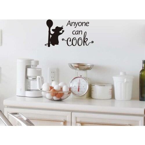 Kitchen Mouse Anyone Cooking Wall sticker Kitchen Background Home Decor Mural Art Decals Removable Wallpaper Stickers