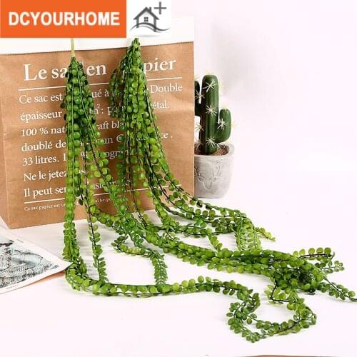 Single bean leaf home decoration green plant simulation gardening wedding lover tears living room decoration simulation plant
