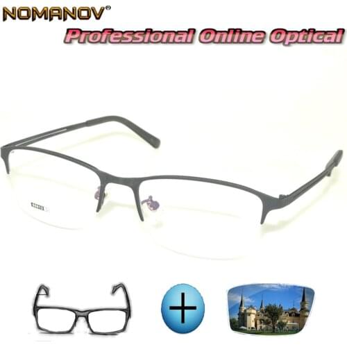 Custom Made Prescription Glasses Optical Photochromic Myopia Reading Glasses Business Comfort Glasses Frame Men Women Eyeglasses