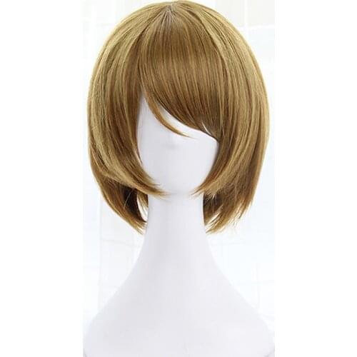 12" Love Live Females Bobo Short Synthetic Hair LoveLive Hanayo Koizumi Hanayo Cosplay Wig Heat Resistance Fiber+hairnet
