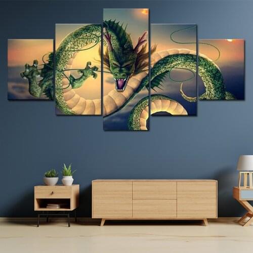 HD Anime 5 Pieces Poster Dragon Ball Canvas Painting Mural Modern Living Room Bedroom Home Decoration