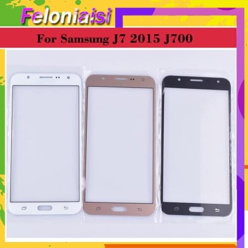 For Samsung Galaxy J7 2015 J700 SM-J700F J700H J700M J700H/DS Touch Screen Front Glass Panel TouchScreen LCD Outer