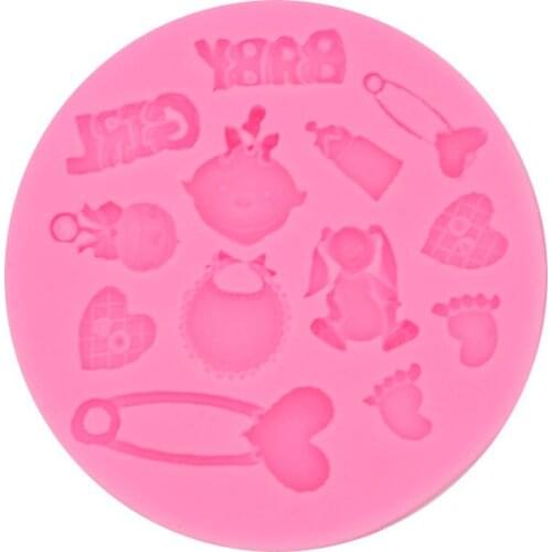 Silicone Fondant Cake Mold Stroller Baby Ankle Baking Cookie Mold 17-95