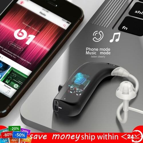 Bluetooth 5.0 USB Hearing Aid Rechargeable Digital Audifonos Ear Sound Amplifier Enhancer слуховой аппарат Call Music TV