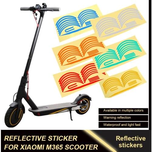 Electric Scooter Reflective Stickers Waterproof Warning Sticker for Xiaomi Mijia M365 Scooter Parts