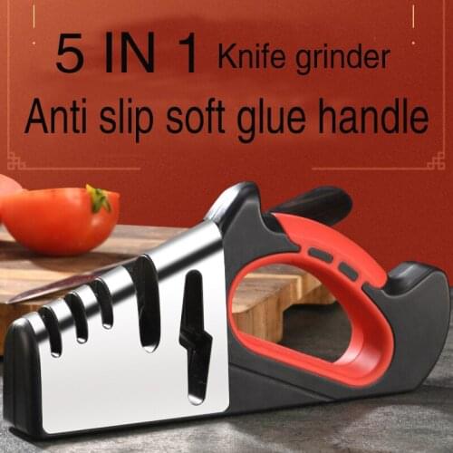 5IN1 Kitchen sharpener Knife grinder five section kitchen household diamond tool grinder multi function scissors sharpener