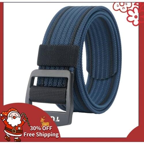 TUSHI 2021 Hot Sell Fashion Men Belt Extendable 120cm*3.8cm Nylon Student Waistband Convenient Metal Buckle Leisure Girdle 8 New