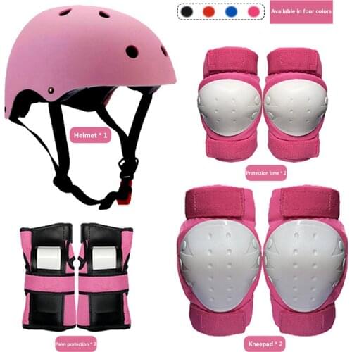 3 Types Of Universal Bicycle Helmet Pads for Boys and Girls Adjustable Skateboard Sports Protective Gear Helmets 7-Piece Suit