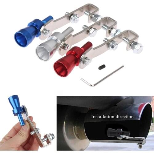Universal Car 18mm Turbo Sound Whistle Muffler Exhaust Pipe Sounder Auto Blow-off Valve Simulator Motorcycle Parts