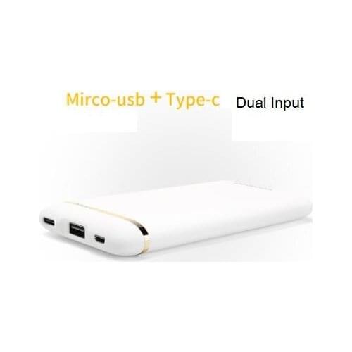10000mAh Powerbank QC3.0 5V 2.1A 9V 2A 15V 1.5A Li-Polymer Type-C Micro-USB Dual Input External Battery for iPhone X 7 8 XiaoMi