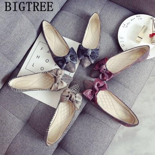 Flat Shoes Women Slip On Butterfly-knot Cute Shoes Plus Size Womans Shoes Fashions 2020 Zapatos Comodos De Mujer Kadın Ayakkabı