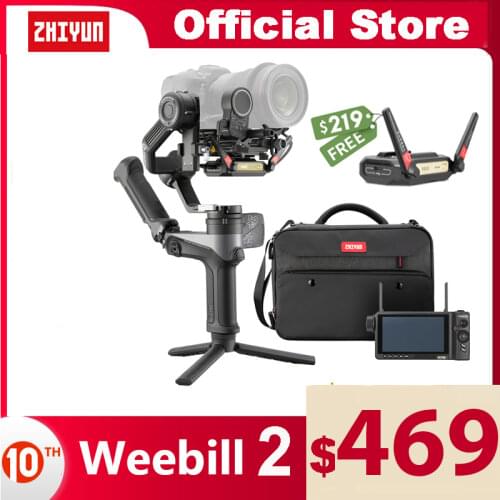 ZHIYUN Official Weebill 2 Camera Gimbal 3-Axis Handheld Stabilizer for Cameras with Screen for Canon/Sony/Panasonic VS DJI