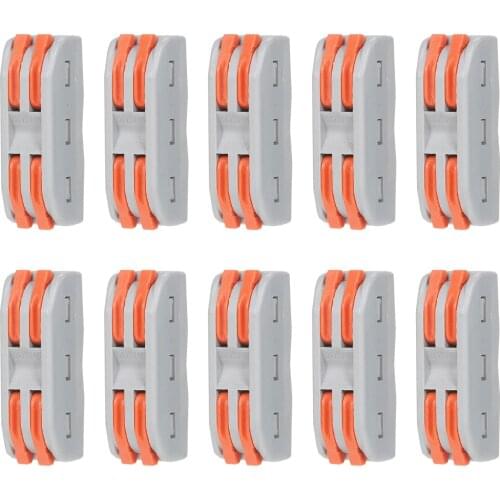 10pcs Wire Connectors Compact Splicing Connectors Cable Connector Set Lever Lock Wiring Cable Connector Terminals