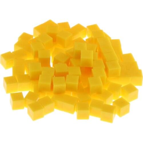 100pcs Montessori Maths Material Counting Cubes Children Toy Ages 3+ Yellow