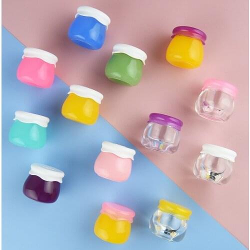 100pcs 10g Round Acrylic Jar Green Pink Clear Jar Container Empty Cream Jar Plastic Cosmetic Packaging Bottle