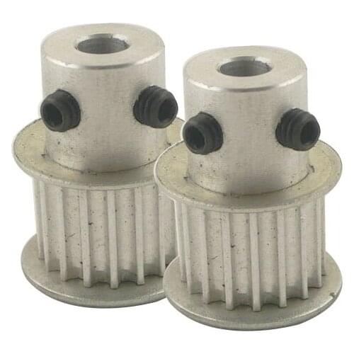 2pcs HTD3M Timing Pulley 17T 5/6/6.35/7/8/10mm Inner Bore Toothed Pulley 11mm Belt Width Timing Belt Synchronizing Pulleys