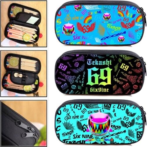 3D Anime 6ix9ine Pencil Case Kids Cartoon Game Album Gooba Pen Bag Teens Pen Case 6IN9INE Stationery Storage Box Cosmetic Cases