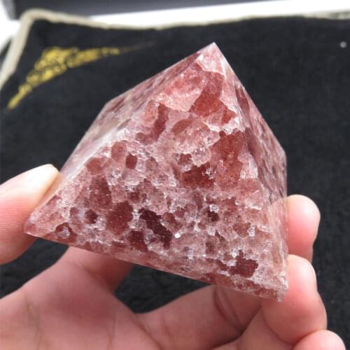 40*40mm Rare 100% Natural Strawberry Quartz Crysta Polished Reiki Healing Home Decoration Fengshui natural stone and minerals
