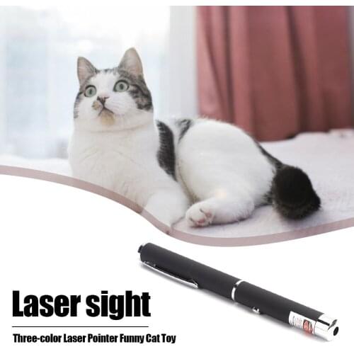 5MW Funny Pet Laser Toy Cat Laser Toy Cat Pointer Light Pen Interactive Toy Pointer For Work Teaching Training Mini Flashlight