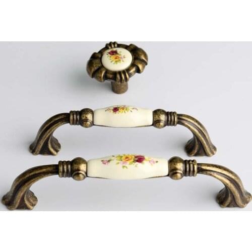 5PCS American kitchen silver handle TV Cabinet door handle 5"European drawer handle bookcase pull Black dresser knob 96mm128mm