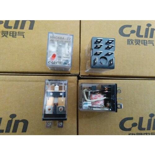 Brand new original authentic C-Lin HHC68A-2Z YJ2 JQX-13F/2Z LY2 HH62P YDR2PD Relay AC36V