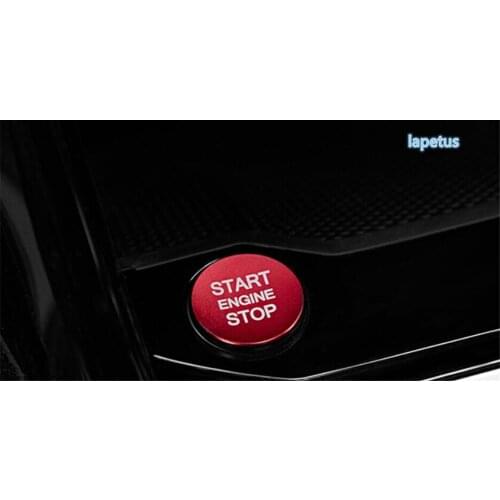 Lapetus Accessories For Volkswagen T-Roc T Roc 2018 - 2021 Car Start Stop Engine Push Button Sticker Cover Trim / Red / Blue