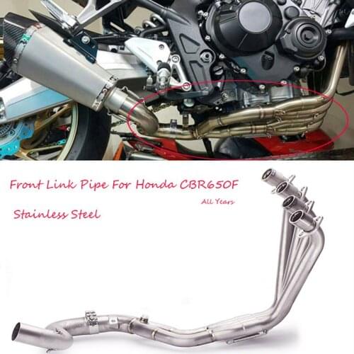 Slip On Motorcycle full Exhaust systems Pipe For Honda CBR650F All Years Front Row Side Stainless Steelpe Motorbike Modified